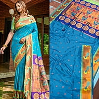 Paithani Silk Saree-RoyalBlue Paithani Silk Saree-RoyalBlue