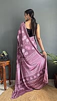 Rajwadi Silk Ready To Drape Saree-DeepMauve-Back Rajwadi Silk Ready To Drape Saree-DeepMauve-Back