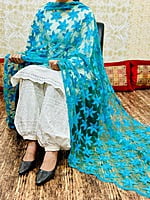 Chikankari Afghani Dupatta Set-Blue Chikankari Afghani Dupatta Set-Blue