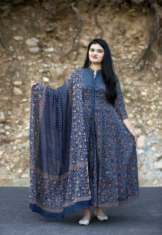 Pure Cotton Anarkali Suit-1 Pure Cotton Anarkali Suit-1