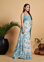 Brush Paint Digital Printed Saree-White-3 Brush Paint Digital Printed Saree-White-3