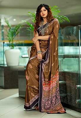 Crepe Digital Printed Saree-1