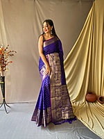 Handloom Silk Saree-Blue Handloom Silk Saree-Blue