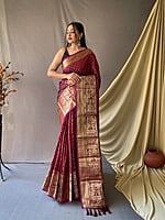 Handloom Silk Saree-Brown Handloom Silk Saree-Brown