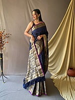 Handloom Silk Saree-NavyBlue Handloom Silk Saree-NavyBlue