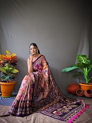 Kalamkari Printed Cotton Saree-1