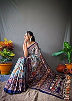 Kalamkari Printed Cotton Saree-4 Kalamkari Printed Cotton Saree-4