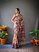 Kalamkari Printed Cotton Saree-7 Kalamkari Printed Cotton Saree-7