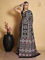Muslin Ajrakh Digital Printed Saree-2 Muslin Ajrakh Digital Printed Saree-2
