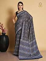 Muslin Ajrakh Digital Printed Saree-4 Muslin Ajrakh Digital Printed Saree-4