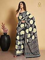Muslin Ajrakh Digital Printed Saree-7 Muslin Ajrakh Digital Printed Saree-7