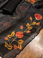 Organza Digital Printed Saree-Black-3 Organza Digital Printed Saree-Black-3