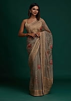 Organza Thread Work Saree-2 Organza Thread Work Saree-2