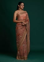 Organza Thread Work Saree-3 Organza Thread Work Saree-3