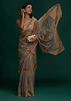 Organza Thread Work Saree-5 Organza Thread Work Saree-5