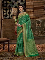 Patola Silk Saree-Green Patola Silk Saree-Green