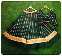 Traditional Gota Patti Lehenga-Green-2 Traditional Gota Patti Lehenga-Green-2