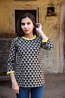 Block Printed Top-Black-3 Block Printed Top-Black-3