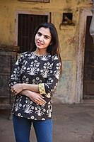 Block Printed Top-Black-5 Block Printed Top-Black-5