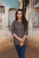 Block Printed Top-Black-6 Block Printed Top-Black-6