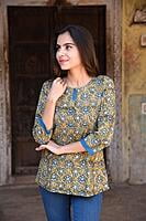 Block Printed Top-Green-2 Block Printed Top-Green-2