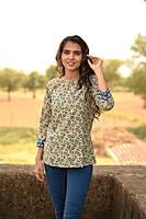 Block Printed Top-Green-6 Block Printed Top-Green-6