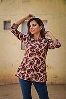 Block Printed Top-Rust-1 Block Printed Top-Rust-1