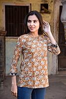 Block Printed Top-Rust-5 Block Printed Top-Rust-5