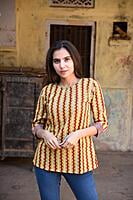 Block Printed Top-Rust-8 Block Printed Top-Rust-8