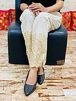 Cotton Zari Pant-OffWhite-4 Cotton Zari Pant-OffWhite-4