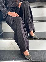 Embroidered Rayon Mastani-Black Embroidered Rayon Mastani-Black