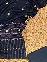 Ajrakh Unstitched Suit With Mirror Work Dupatta-13 Ajrakh Unstitched Suit With Mirror Work Dupatta-13