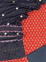 Ajrakh Unstitched Suit With Mirror Work Dupatta-14 Ajrakh Unstitched Suit With Mirror Work Dupatta-14