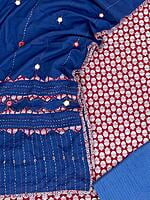 Ajrakh Unstitched Suit With Mirror Work Dupatta-15 Ajrakh Unstitched Suit With Mirror Work Dupatta-15