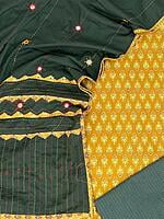Ajrakh Unstitched Suit With Mirror Work Dupatta-17 Ajrakh Unstitched Suit With Mirror Work Dupatta-17