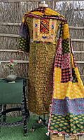 Ajrakh Unstitched Suit With Patch Work Dupatta-10 Ajrakh Unstitched Suit With Patch Work Dupatta-10