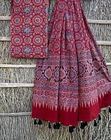 Ajrakh Printed Top-Dupatta Set-17 Ajrakh Printed Top-Dupatta Set-17