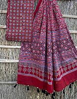 Ajrakh Printed Top-Dupatta Set-3 Ajrakh Printed Top-Dupatta Set-3
