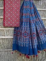 Ajrakh Printed Top-Dupatta Set-8 Ajrakh Printed Top-Dupatta Set-8