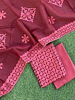 Applique Unstitched Suit With Applique Top Series 1-15 Applique Unstitched Suit With Applique Top Series 1-15