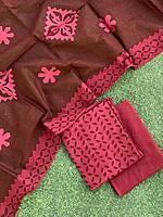 Applique Unstitched Suit With Applique Top Series 1-6 Applique Unstitched Suit With Applique Top Series 1-6
