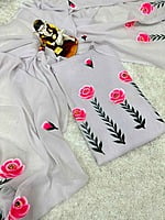 Hand Painted Georgette Suit-OffWhite-1 Hand Painted Georgette Suit-OffWhite-1