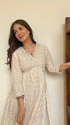 Chikankari Mirror Dress-1