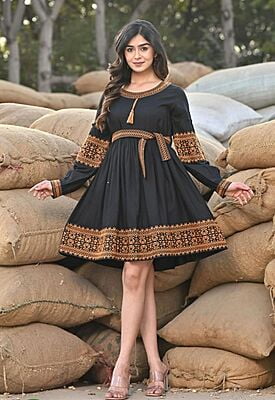 Gorgeous Embroidered Dress Catalogue 2-Black-1