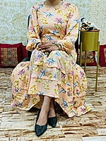 Floral Layered Dress-Peach Floral Layered Dress-Peach
