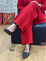 Woolen Knitted Palazzo-Red Woolen Knitted Palazzo-Red