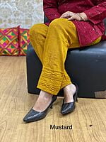 Woolen Knitted Pant-Mustard Woolen Knitted Pant-Mustard